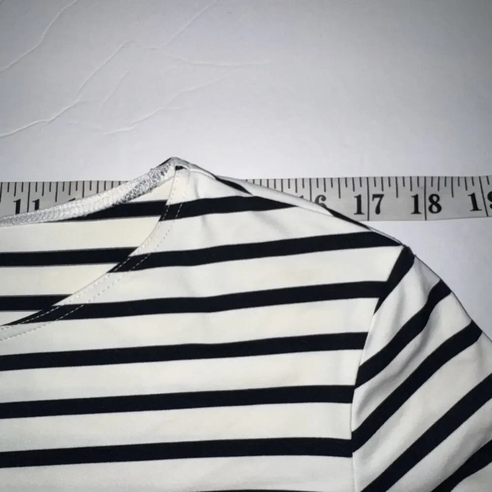 Saint James Womens Boat Neck Top Striped Coastal Navy Blue White Size Large - Picture 5 of 8